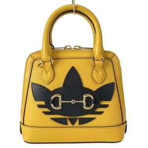 Gucci Horsebit/1955 Handbag 677212 Yellow Black